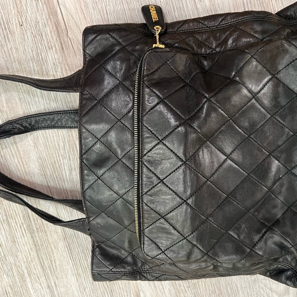 Chanel matlasse quilted tote shoulder a4 PVC black 0415b - Picture 8 of 8